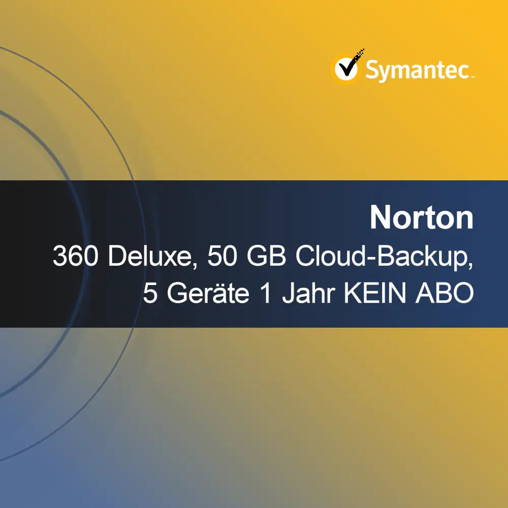 Norton 360 Deluxe 50 GB Cloud-Backup 5 Geräte 1 Jahr KEIN ABO